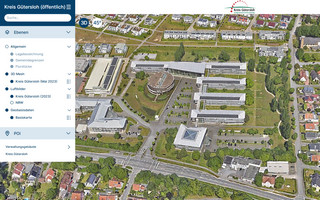 Screenshot von dem digitalen Zwilling Kreis Gütersloh